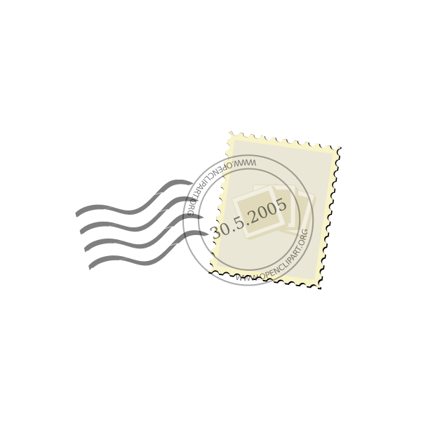 Vector image of post office mail stamp Free SVG